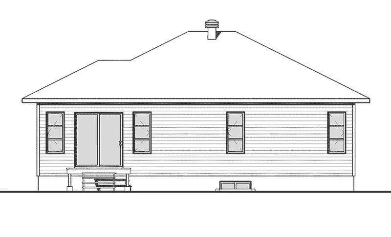 Lake House Plan Rear Elevation - Parson Peak Rustic Home 032D-0835 - Shop House Plans and More