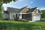 Ranch House Plan Front of Home - Montrose Craftsman Home 032D-0840 - Shop House Plans and More