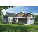 Ranch House Plan Front of Home - Montrose Craftsman Home 032D-0840 - Shop House Plans and More