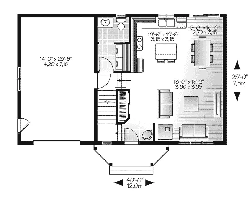 Ranch House Plan First Floor - Mulberry Hill Craftsman Home 032D-0843 - Shop House Plans and More