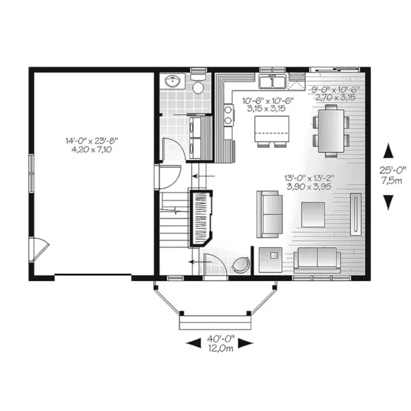 Ranch House Plan First Floor - Mulberry Hill Craftsman Home 032D-0843 - Shop House Plans and More