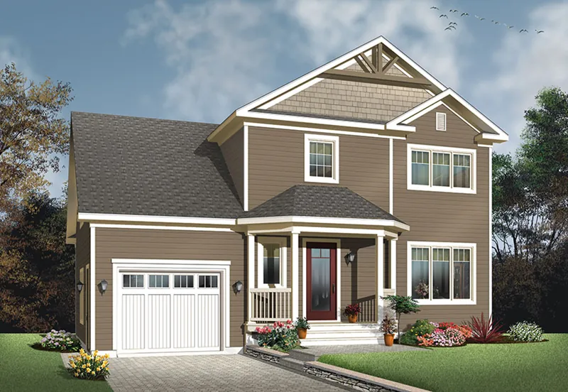 Ranch House Plan Front of Home - Mulberry Hill Craftsman Home 032D-0843 - Shop House Plans and More