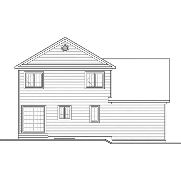 Ranch House Plan Rear Elevation - Mulberry Hill Craftsman Home 032D-0843 - Shop House Plans and More