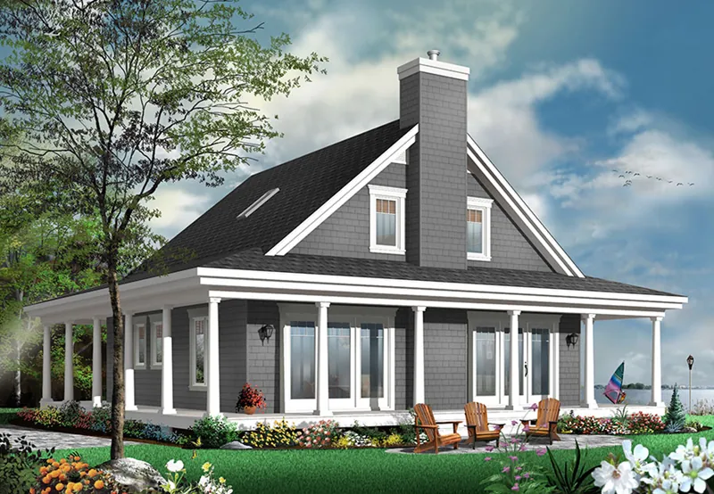 Front of Home - Osage River Vacation Home 032D-0844 - Shop House Plans and More