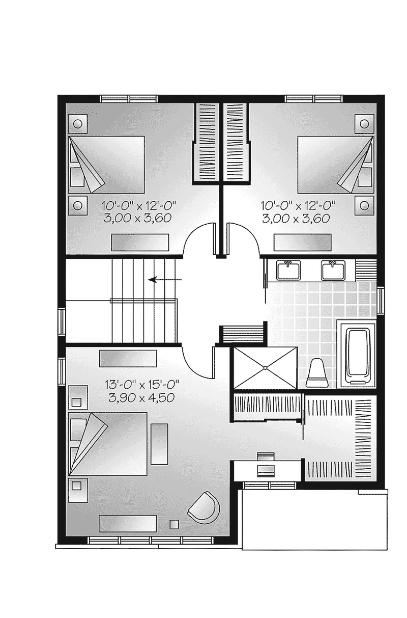 Second Floor - Ottsen Modern Prairie Home 032D-0846 - Shop House Plans and More
