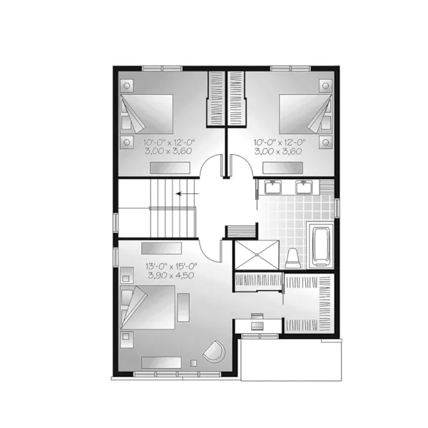 Second Floor - Ottsen Modern Prairie Home 032D-0846 - Shop House Plans and More