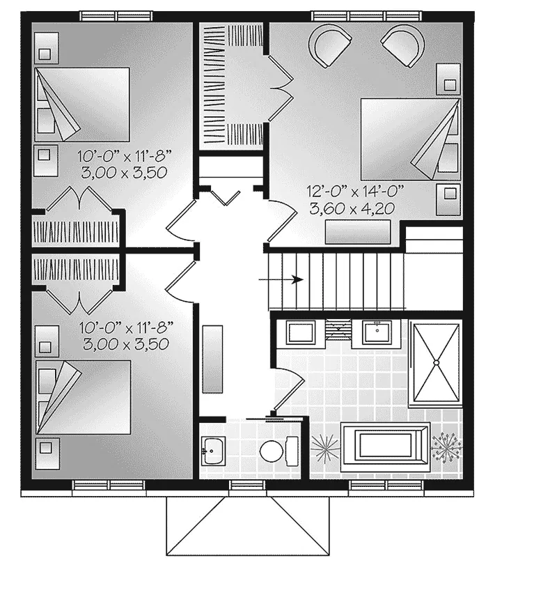 Prairie House Plan Second Floor - Strahorn Prairie Style Home 032D-0847 - Shop House Plans and More