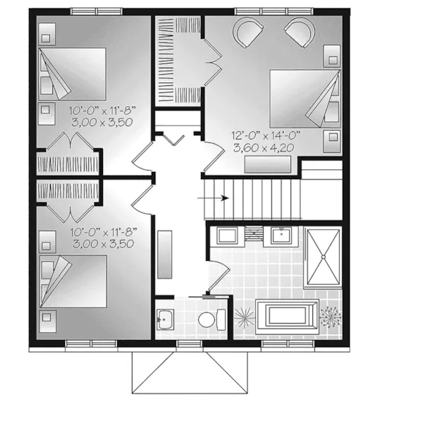 Prairie House Plan Second Floor - Strahorn Prairie Style Home 032D-0847 - Shop House Plans and More