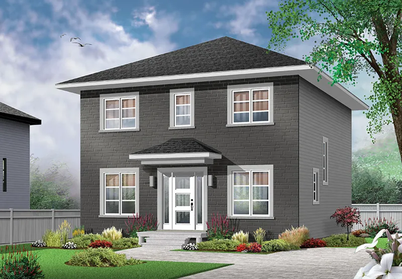 Prairie House Plan Front Image - Strahorn Prairie Style Home 032D-0847 - Shop House Plans and More