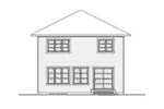 Prairie House Plan Rear Elevation - Strahorn Prairie Style Home 032D-0847 - Shop House Plans and More