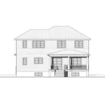 Rear Elevation - Mikara Modern Craftsman Home 032D-0848 - Shop House Plans and More