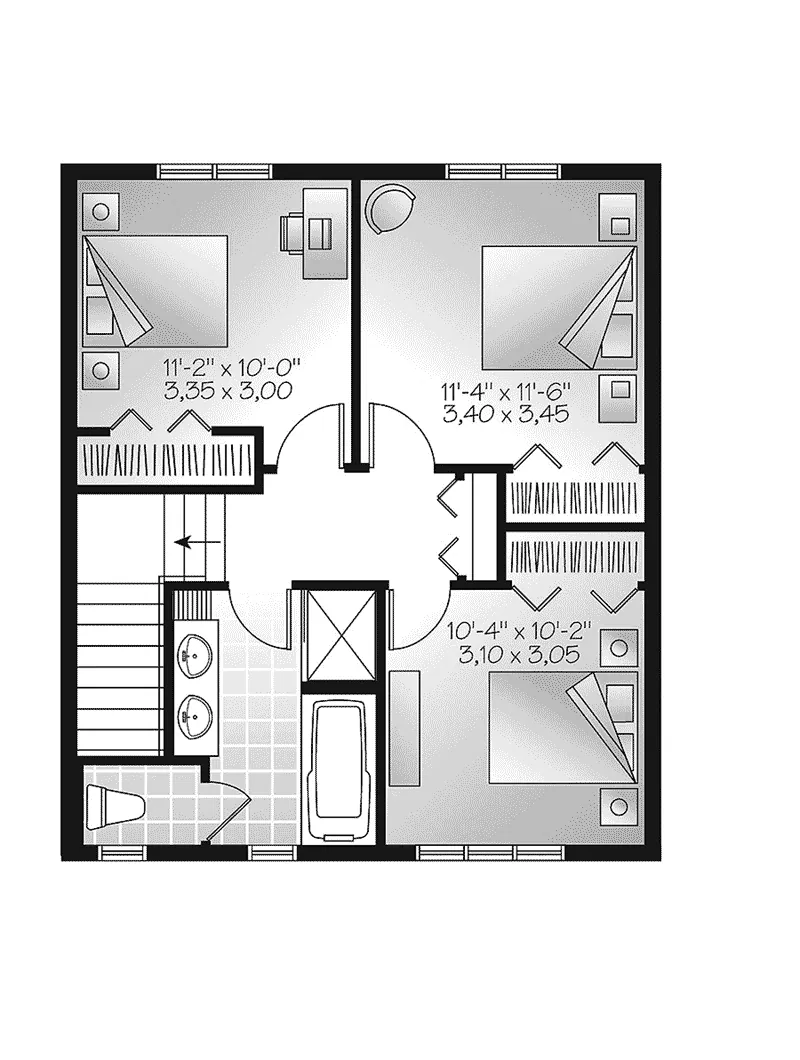 Second Floor - Milburn Traditional Home 032D-0850 - Shop House Plans and More