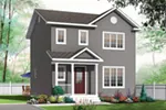 Front of Home - Milburn Traditional Home 032D-0850 - Shop House Plans and More