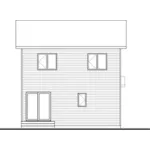 Rear Elevation - Milburn Traditional Home 032D-0850 - Shop House Plans and More