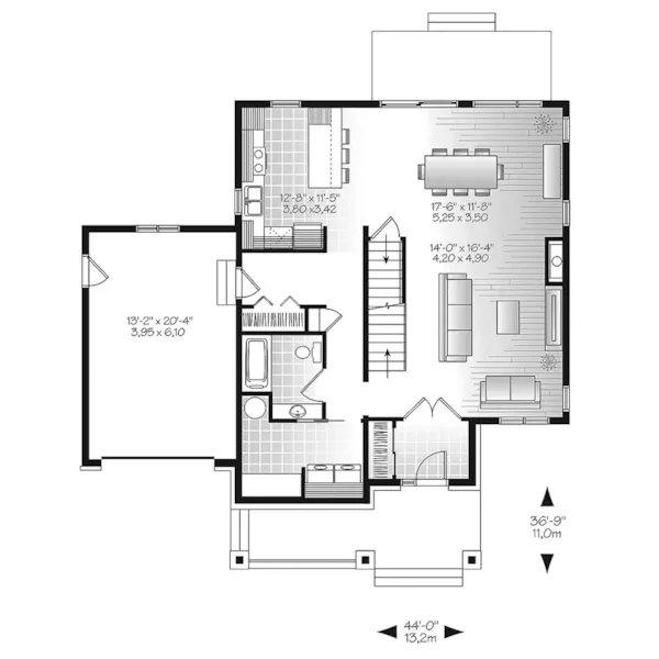 First Floor - Macey Lane Modern Home 032D-0851 - Shop House Plans and More