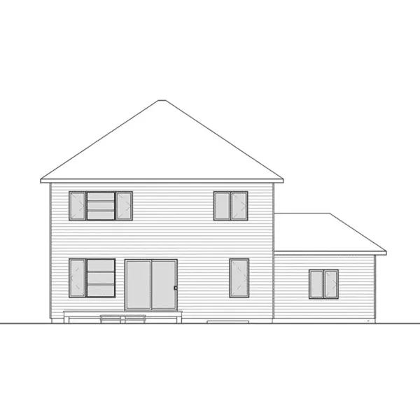 Rear Elevation - Macey Lane Modern Home 032D-0851 - Shop House Plans and More