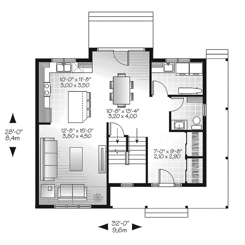 First Floor - Joshlynn Country Home 032D-0852 - Search House Plans and More