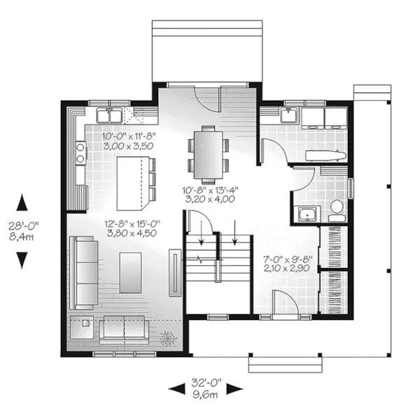 First Floor - Joshlynn Country Home 032D-0852 - Search House Plans and More