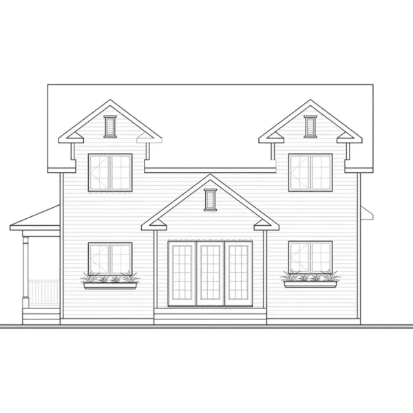 Rear Elevation - Joshlynn Country Home 032D-0852 - Search House Plans and More