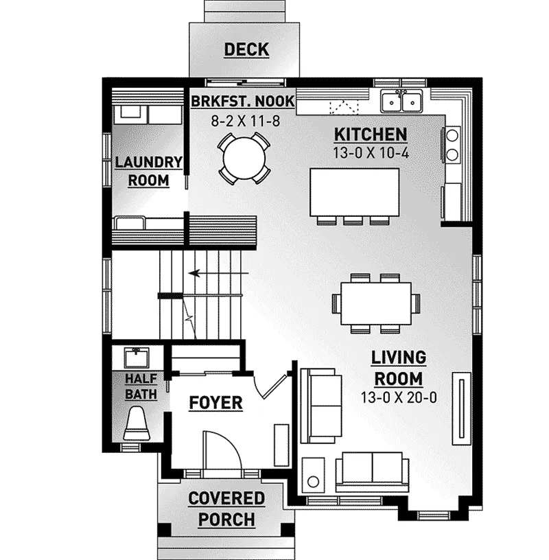 First Floor - Kain Modern Prairie Home 032D-0853 - Search House Plans and More