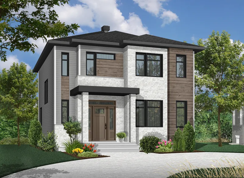 Front of Home - Kain Modern Prairie Home 032D-0853 - Search House Plans and More