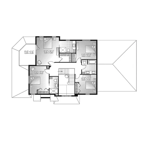 Second Floor - Larkmont Traditional Home 032D-0854 - Shop House Plans and More