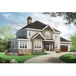 Front of Home - Larkmont Traditional Home 032D-0854 - Shop House Plans and More