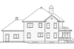 Rear Elevation - Larkmont Traditional Home 032D-0854 - Shop House Plans and More