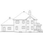 Rear Elevation - Larkmont Traditional Home 032D-0854 - Shop House Plans and More