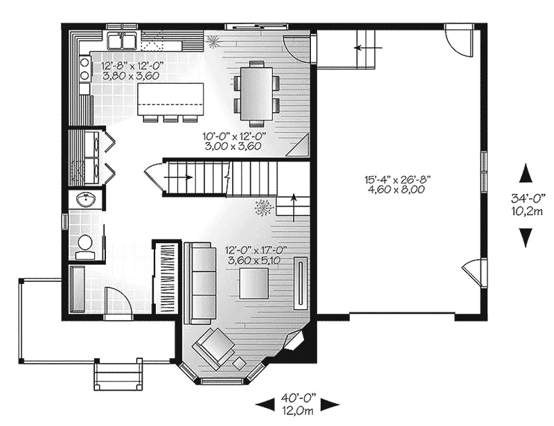 First Floor - Lara Country Home 032D-0855 - Shop House Plans and More