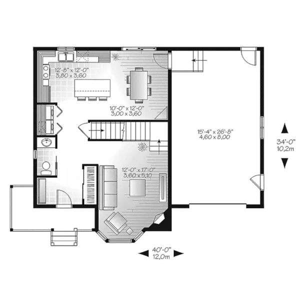 First Floor - Lara Country Home 032D-0855 - Shop House Plans and More