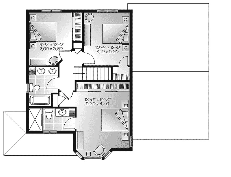 Second Floor - Lara Country Home 032D-0855 - Shop House Plans and More