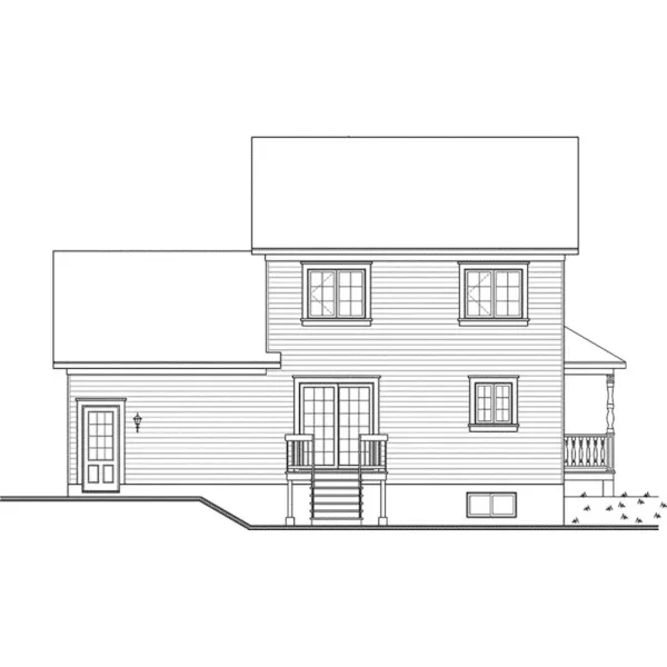 Rear Elevation - Lara Country Home 032D-0855 - Shop House Plans and More