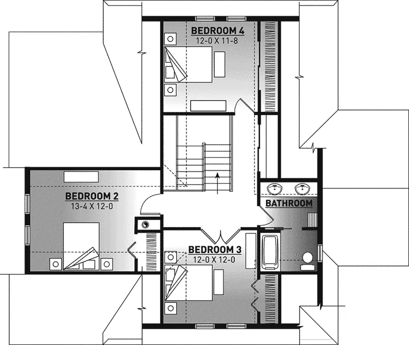 Second Floor - Overlook Vacation Home 032D-0858 - Shop House Plans and More