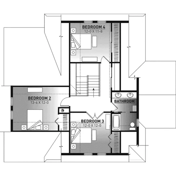 Second Floor - Overlook Vacation Home 032D-0858 - Shop House Plans and More