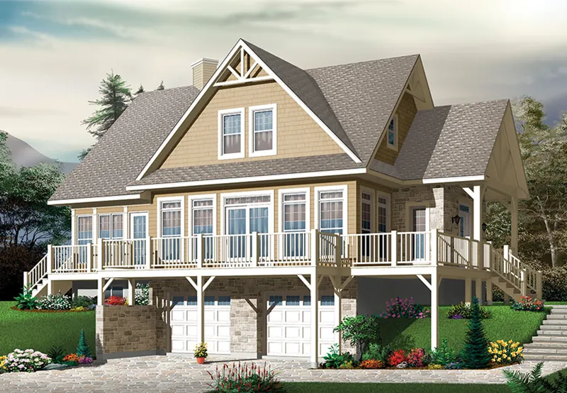 Front Image - Overlook Vacation Home 032D-0858 - Shop House Plans and More