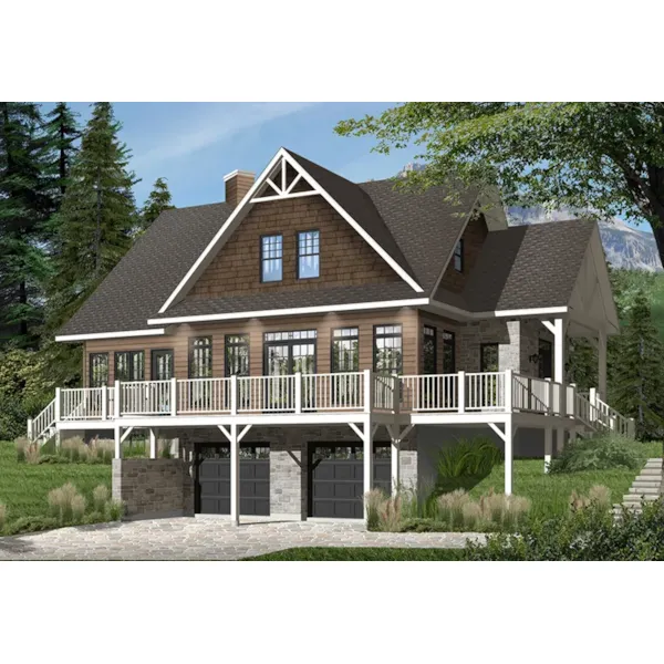 Front of Home - Overlook Vacation Home 032D-0858 - Shop House Plans and More