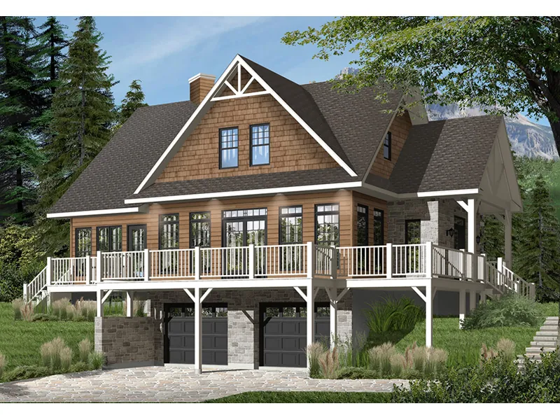 Front Photo 01 - Overlook Vacation Home 032D-0858 - Shop House Plans and More