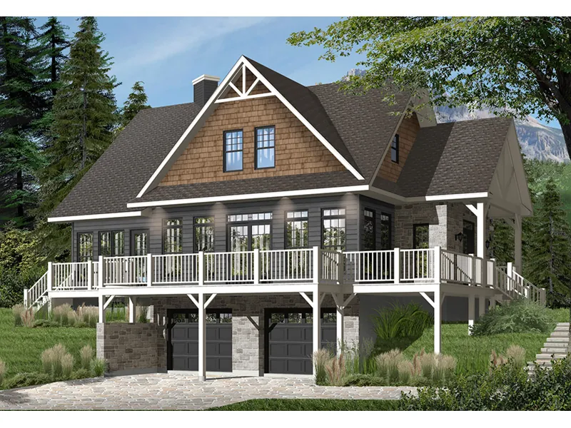 Front Photo 02 - Overlook Vacation Home 032D-0858 - Shop House Plans and More