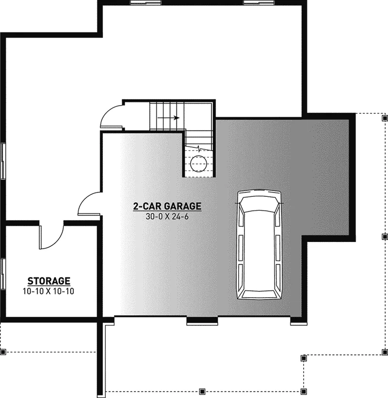 Lower Level Floor - Overlook Vacation Home 032D-0858 - Shop House Plans and More