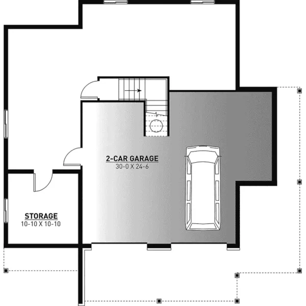 Lower Level Floor - Overlook Vacation Home 032D-0858 - Shop House Plans and More