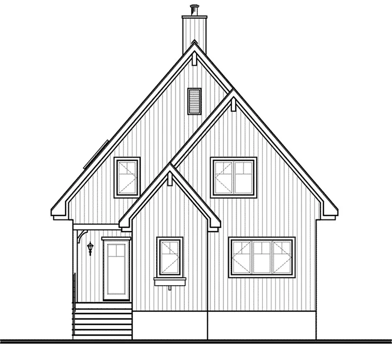 Front Elevation - Pleasant Point Mountain Home 032D-0861 - Shop House Plans and More