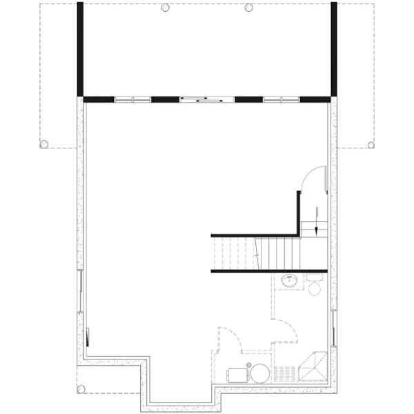 Lower Level Floor - Pleasant Point Mountain Home 032D-0861 - Shop House Plans and More
