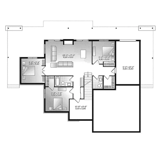 Ranch House Plan Second Floor - Pryce Park Contemporary Ranch Home 032D-0862 - Shop House Plans and More