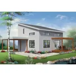 Front of Home - Proctor Modern Two-Story Home 032D-0863 - Shop House Plans and More