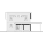 Rear Elevation - Proctor Modern Two-Story Home 032D-0863 - Shop House Plans and More