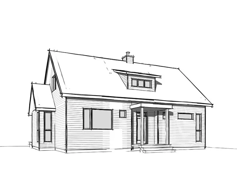 Modern House Plan Front Elevation - Sandro Craftsman Cabin Home 032D-0865 - Shop House Plans and More