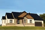 Ranch House Plan Front of Home - Tommy Lane Craftsman Ranch Home 032D-0870 - Shop House Plans and More