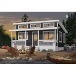 Front of Home - Great Escape Contemporary Cabin 032D-0874 - Search House Plans and More