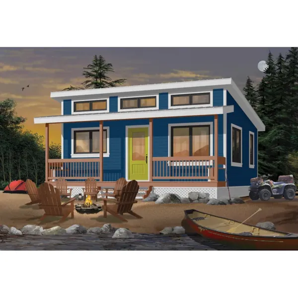 Front Photo 02 - Great Escape Contemporary Cabin 032D-0874 - Search House Plans and More